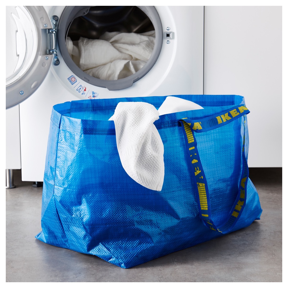 IKEA 10 X LARGE BLUE BAGS Shopping Bag Laundry Storage Travel Tote FRAKTA